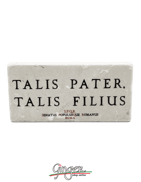 "Novità" - Calamita in marmo - Talis pater, talis filius (Tale il padre, tale il figlio)