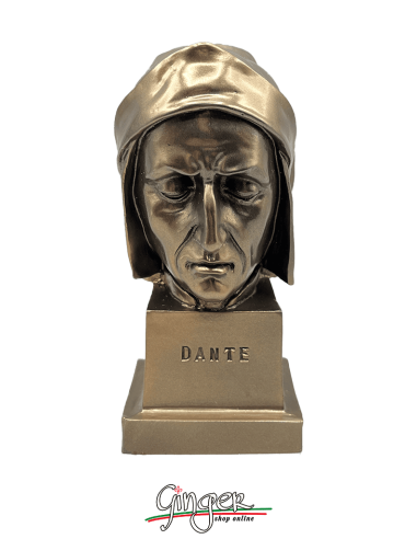 Dante Alighieri - la maschera bronzo lux 14 cm