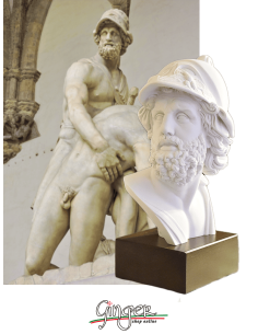 Testa di Menelao - 41 cm - con base in legno 2