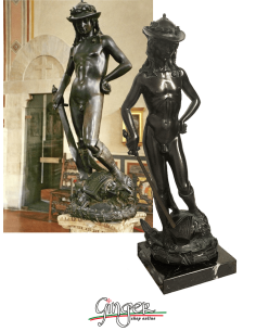 David by Donatello - 48 cm (18.9 in.) - aged bronze color 2