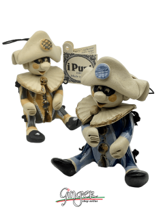 "i Pupi da collezione" maschere Italiane - 7 cm - Arlecchino