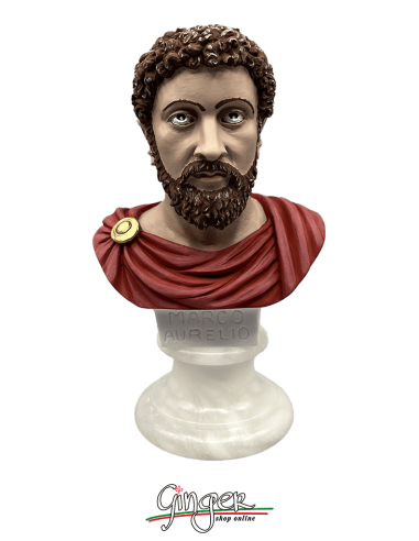 Roman Emperor - Marcus Aurelius - bust 5.9 in. (15 cm) - hand painted