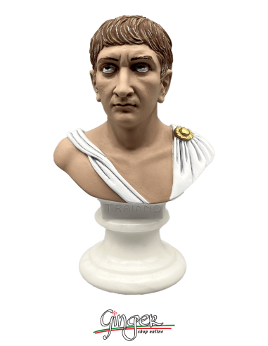Roman Emperor - Traianus - bust 5.9 in. (15 cm) - Hand painted