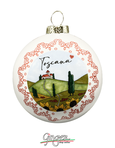 "New" Christmas Ornaments - Cities of Italy: Tuscany - 80 mm (3.14")