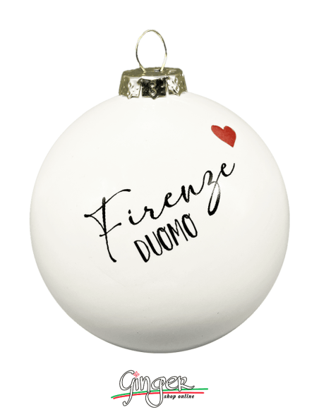 Christmas Ornaments - Cities of Italy: Florence B&W - 80 mm (3.14")