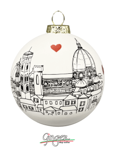 Christmas Ornaments - Cities of Italy: Florence B&W - 80 mm (3.14") 2