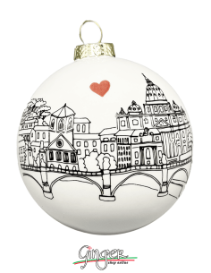 Christmas Ornaments - Cities of Italy: Rome B&W - 80 mm (3.14") 2