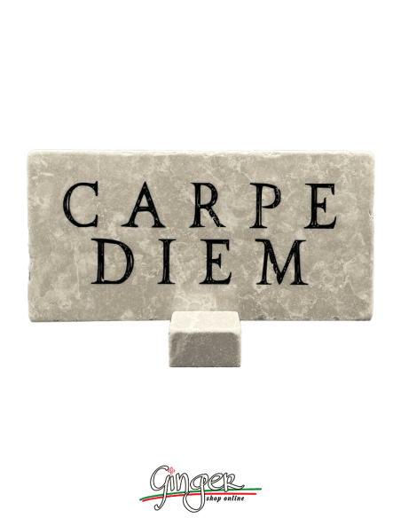 Magnet in real raw Italian marble - Carpe Diem (Seize the day)