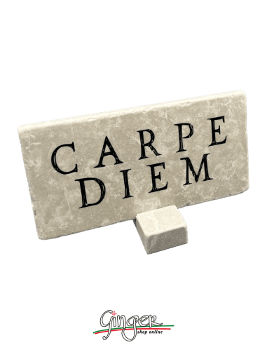 Magnet in real raw Italian marble - Carpe Diem (Seize the day)