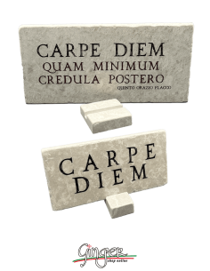 Magnet in real raw Italian marble - Carpe Diem (Seize the day)