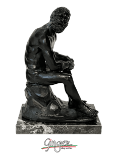 The Boxer at Rest or the Terme Boxer or the Boxer of the Quirinal - 8.6" (22 cm) aged bronze 2