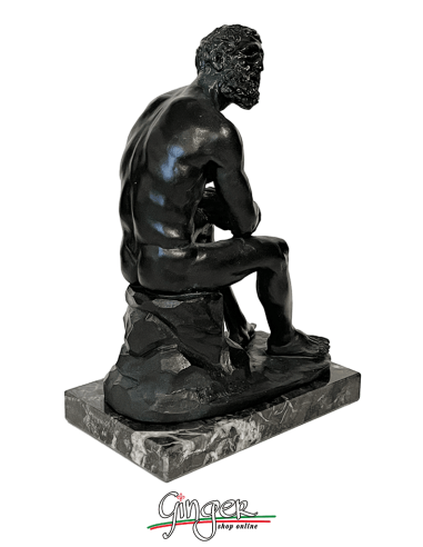 The Boxer at Rest or the Terme Boxer or the Boxer of the Quirinal - 8.6" (22 cm) aged bronze