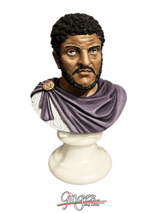 Antica Roma - Caracalla - busto 15 cm - dipinto a mano