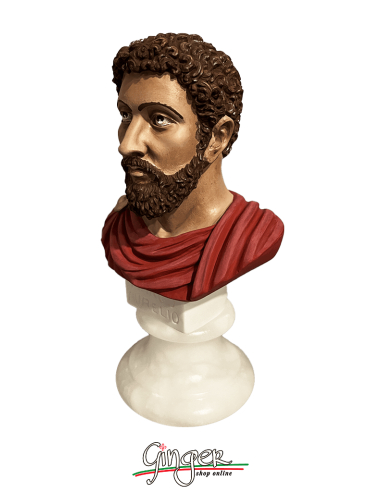 Antica Roma - Marco Aurelio - busto 15 cm - dipinto a mano