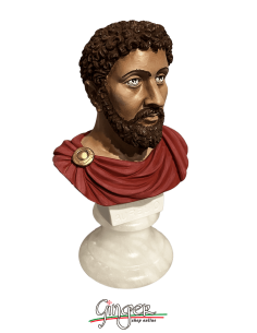 Ancient Rome - Marcus Aurelius - bust 5.9 in. (15 cm) - hand painted 2
