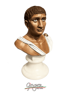 Ancient Rome - Traianus - bust 5.9 in. (15 cm) - Hand painted 2