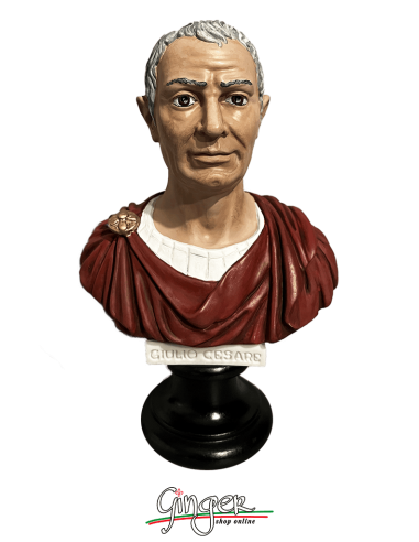 Antica Roma - Gaio Giulio Cesare - busto 16 cm - dipinto a mano