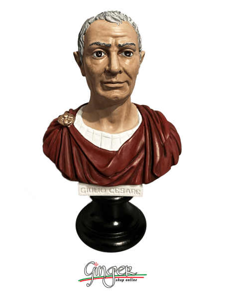 Antica Roma - Gaio Giulio Cesare - busto 16 cm - dipinto a mano