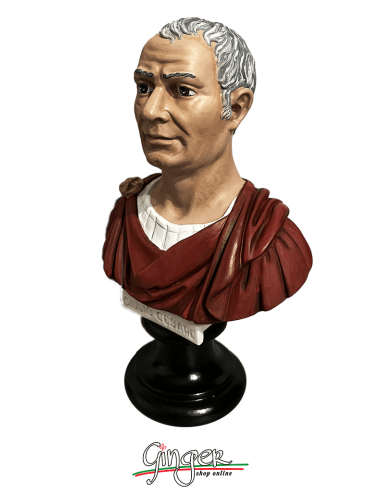 Antica Roma - Gaio Giulio Cesare - busto 16 cm - dipinto a mano