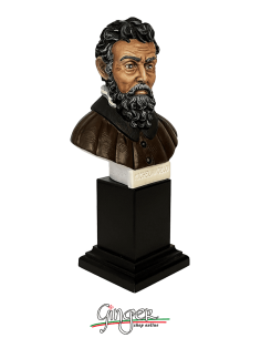 Michelangelo Buonarroti - busto 18 cm - dipinto a mano 2