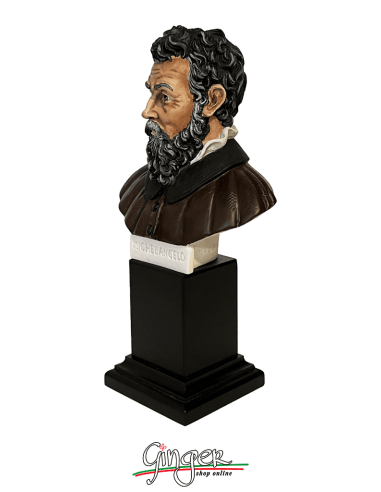 Michelangelo Buonarroti - busto 18 cm - dipinto a mano