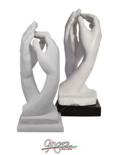 La Cattedrale di Auguste Rodin - base in alabastro - 33cm