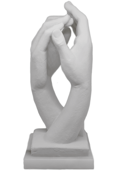 La Cattedrale di Auguste Rodin - base in alabastro - 33cm