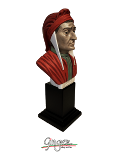 Dante Alighieri - bust 7,10 in. (18 cm) - hand painted 2