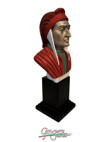 Dante Alighieri - busto 18 cm - dipinto a mano