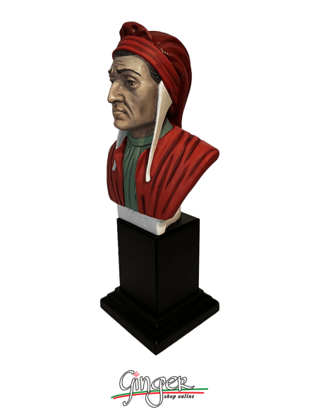 Dante Alighieri - busto 18 cm - dipinto a mano