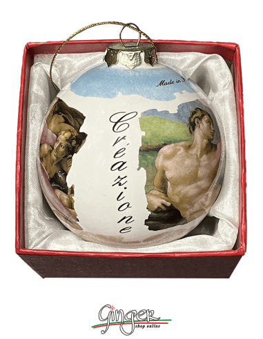 Christmas Ornaments: "The Creation of Adam" by Michelangelo - 80 mm (3.14")