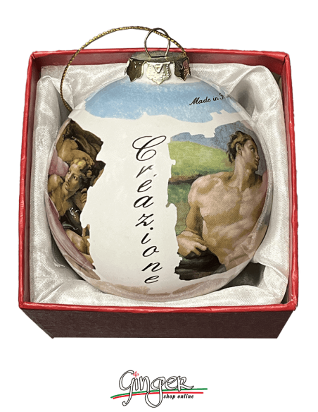 Christmas Ornaments: "The Creation of Adam" by Michelangelo - 80 mm (3.14")