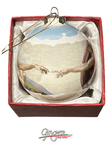 Christmas Ornaments: "The Creation of Adam" by Michelangelo - 80 mm (3.14")