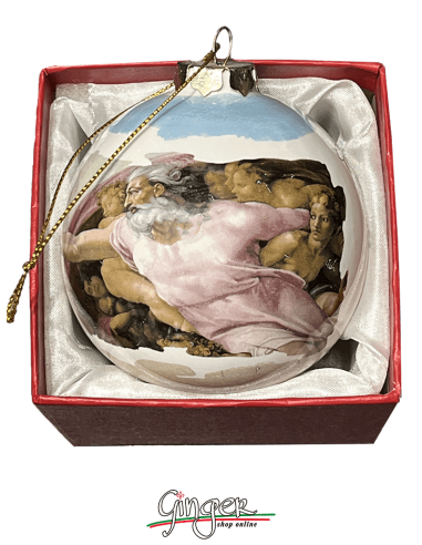 Christmas Ornaments: "The Creation of Adam" by Michelangelo - 80 mm (3.14")
