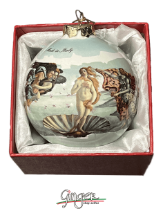 Addobbi Palla di Natale - La Nascita di Venere (di Botticelli) - 80 mm