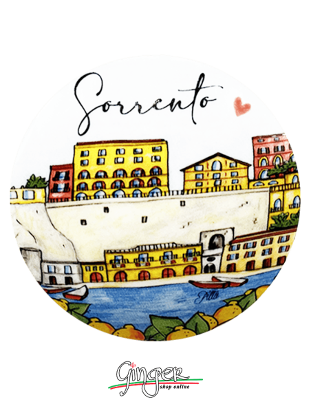 Addobbi Palla di Natale - Città d'Italia: Capri e Sorrento - 80 mm