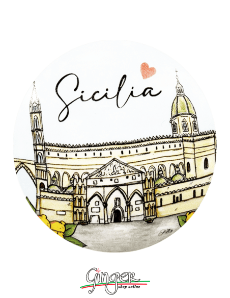 Christmas Ornaments - Cities of Italy: Sicily Taormina and Palermo - 80 mm (3.14")