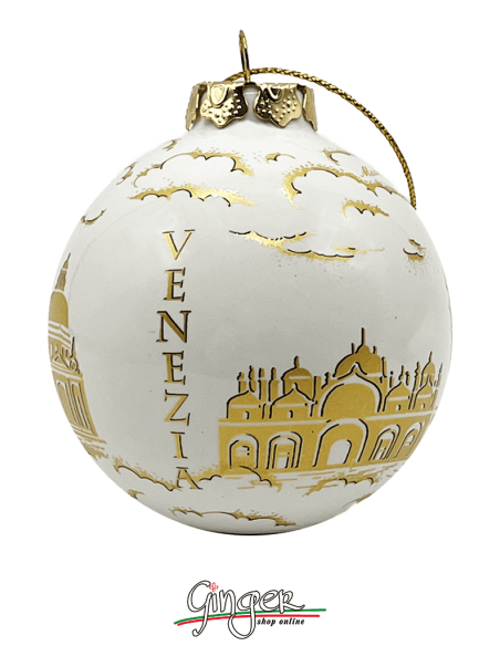 "Novità" Addobbi Palla di Natale - Venezia profilo oro - 60 mm