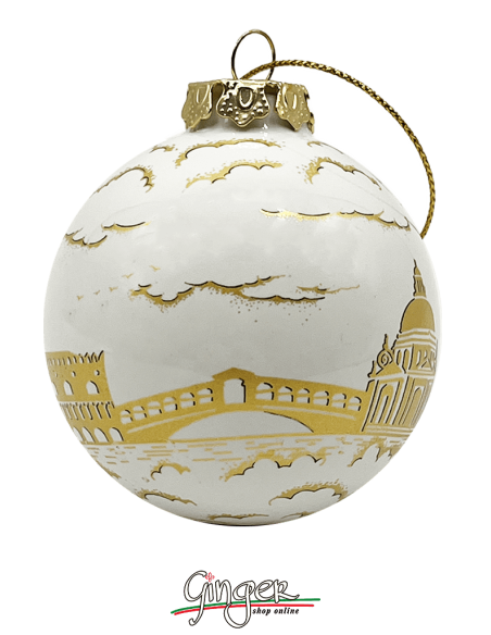 "Novità" Addobbi Palla di Natale - Venezia profilo oro - 60 mm