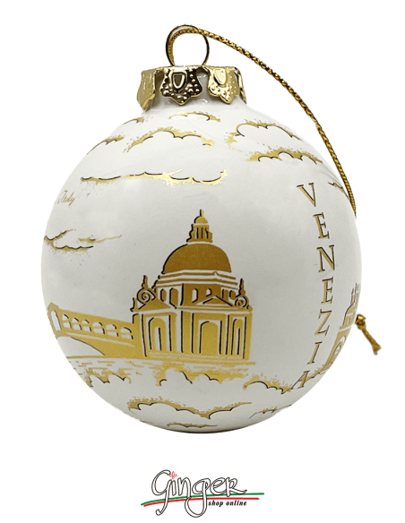 "Novità" Addobbi Palla di Natale - Venezia profilo oro - 60 mm