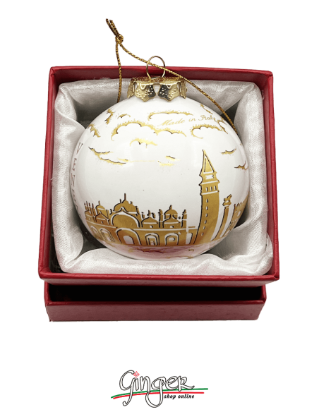 "Novità" Addobbi Palla di Natale - Venezia profilo oro - 60 mm