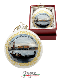 Christmas Ornaments: Venice: Rialto Bridge, San Marco and Gondola 80 mm (3.14")