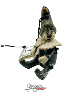 "i Pupi" Unique and collectible pieces: Italian Masks - 7 cm (2.76") - Clown 2