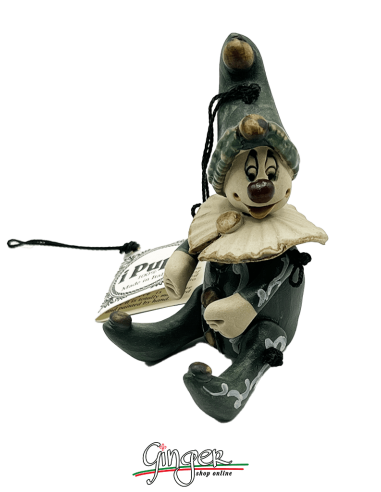 "i Pupi" Unique and collectible pieces: Italian Masks - 7 cm (2.76") - Clown