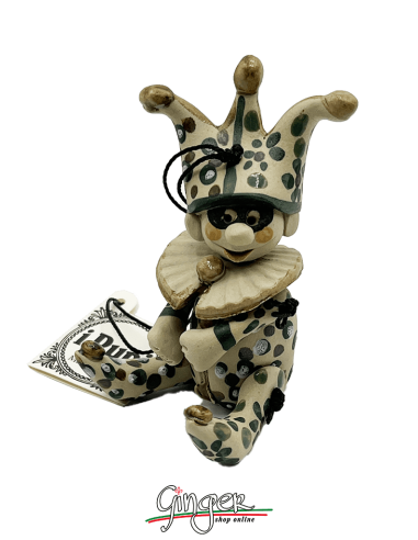 "i Pupi" Unique and collectible pieces: Italian Masks - 7 cm (2.76") - Jolly