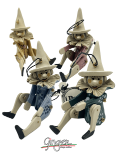"i Pupi" Unique and collectible pieces: Italian Masks - height 13 cm (5.12") - Pinocchio