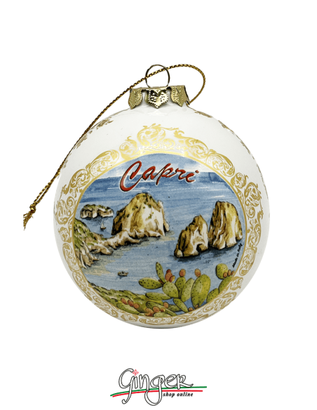 Addobbi Palla di Natale - Capri e Sorrento - 80 mm
