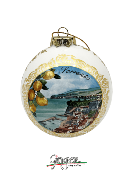 Addobbi Palla di Natale - Capri e Sorrento - 80 mm