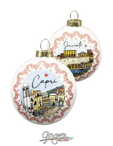 Christmas Ornaments - Cities of Italy: Capri and Sorrento - 80 mm (3.14")