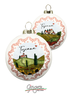 Christmas Ornaments - Cities of Italy: Tuscany - 80 mm (3.14")